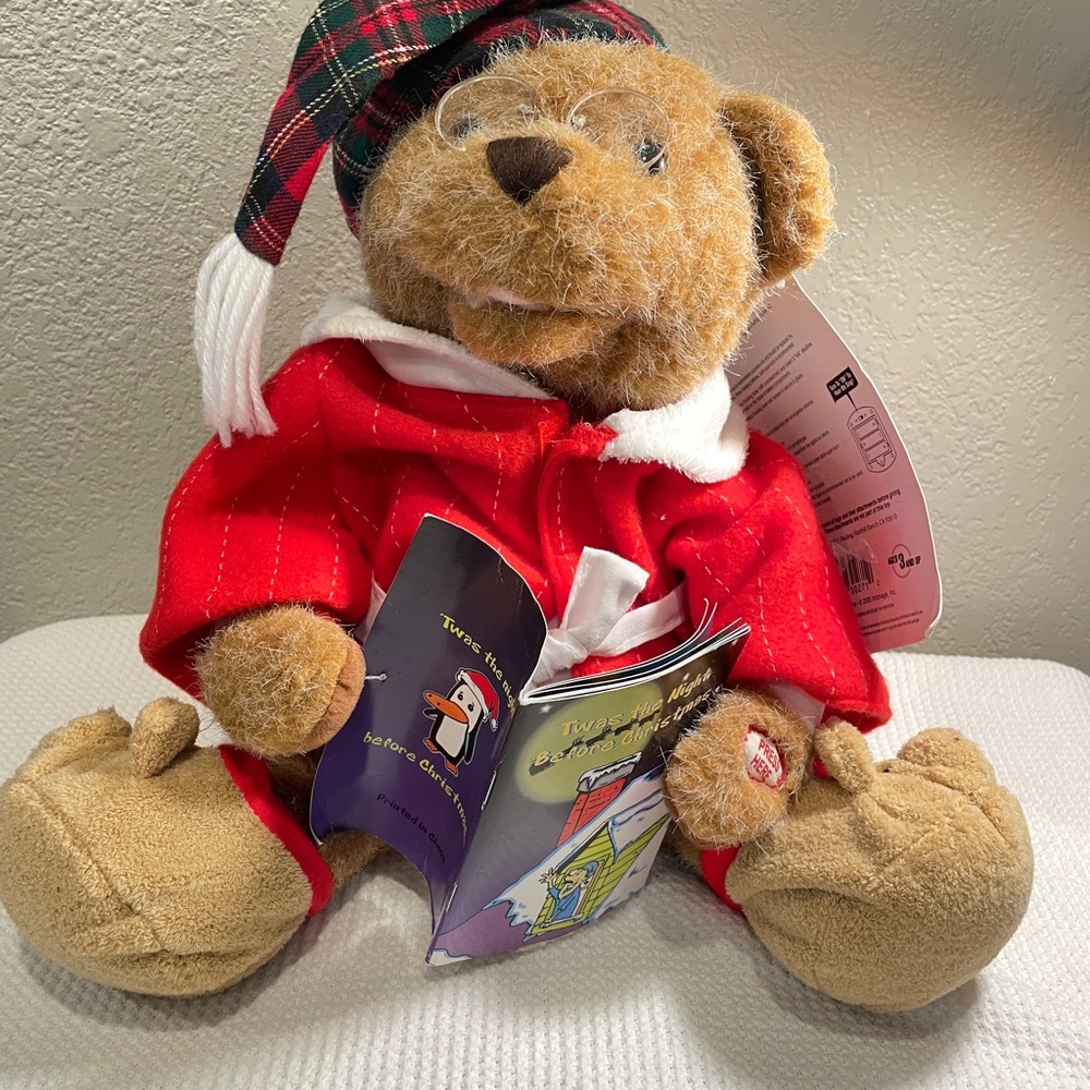 Animated Storytime Bear with Red Outfit - Picture 2 of 11